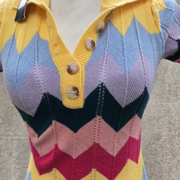 Fashion Nova Colorful Chevron Mini Dress - Picture 5 of 10